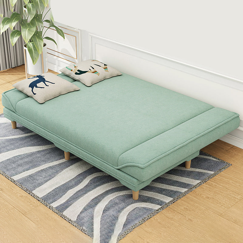 Sofá de durmiente convertible sin brazo de lino de 31.5 "H Contemporáneo