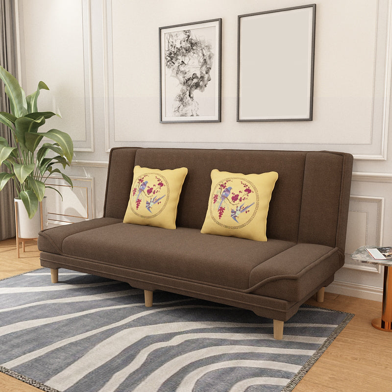 Sofá de durmiente convertible sin brazo de lino de 31.5 "H Contemporáneo