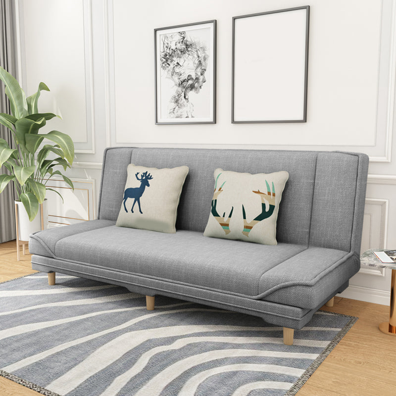 Sofá de durmiente convertible sin brazo de lino de 31.5 "H Contemporáneo