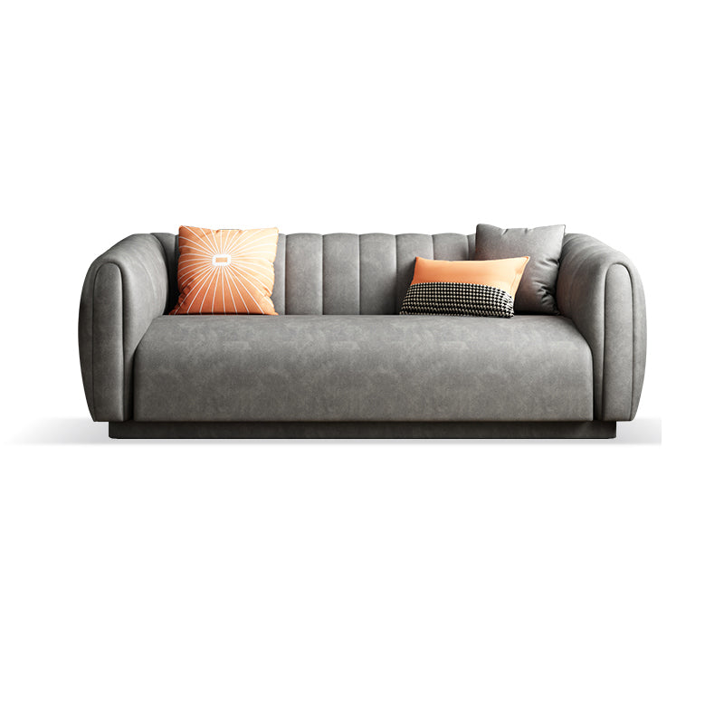 Contemporáneo 31.5 "H Faux Leather Tuxedo Brazo Cosectado Sofá