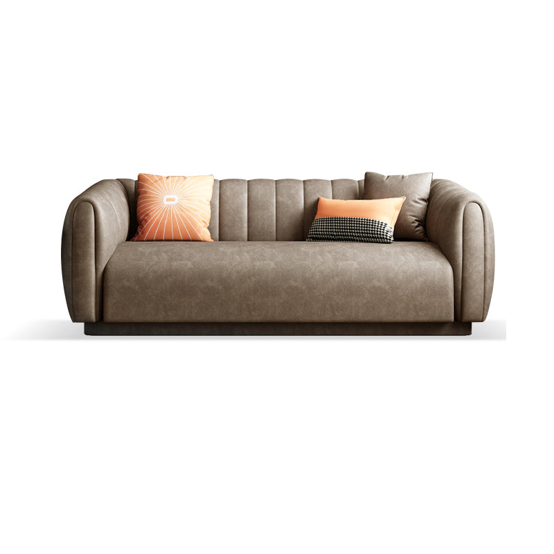 Contemporáneo 31.5 "H Faux Leather Tuxedo Brazo Cosectado Sofá