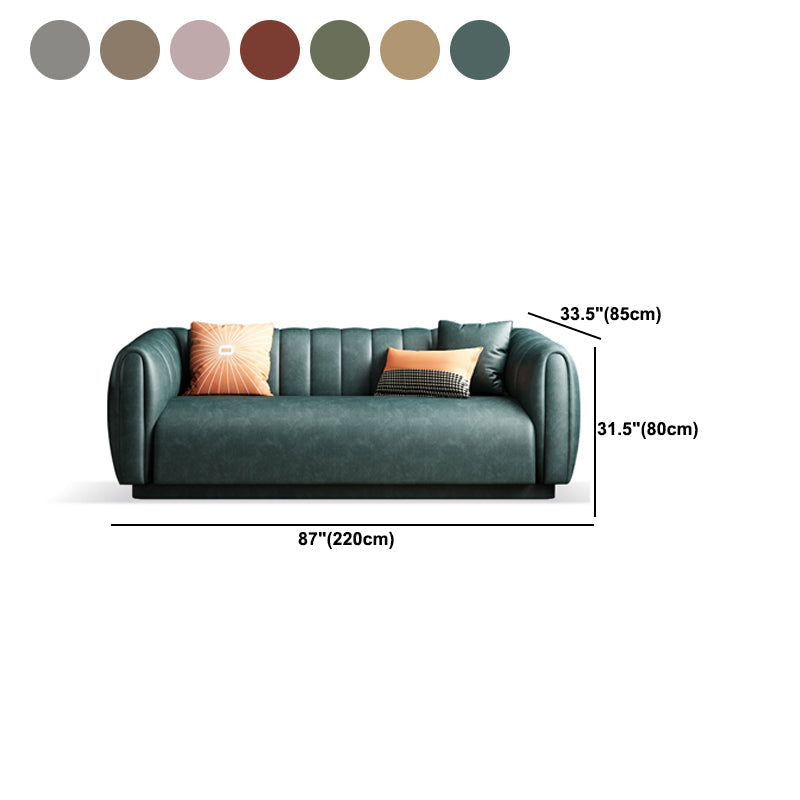 Contemporáneo 31.5 "H Faux Leather Tuxedo Brazo Cosectado Sofá