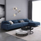 L-shape 4-seater Fabric Sectional Recessed Armed Sectional Sofa