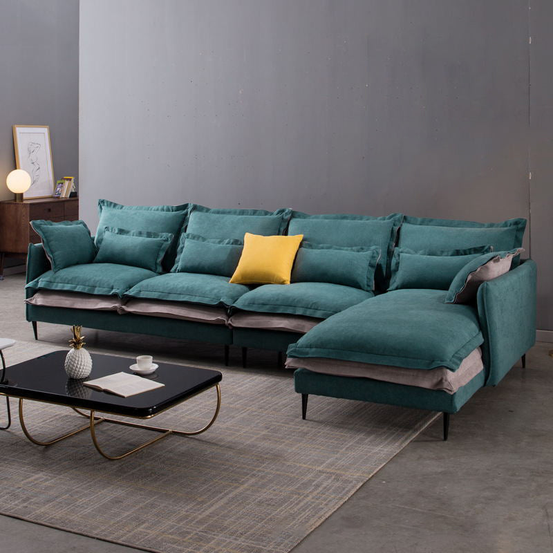 Tessuto scandinavo a 5 posti a forma di L sezionale