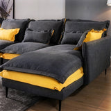 Scandinavian 5-seater Fabric Sectional L-shape Slipcovered Sectional