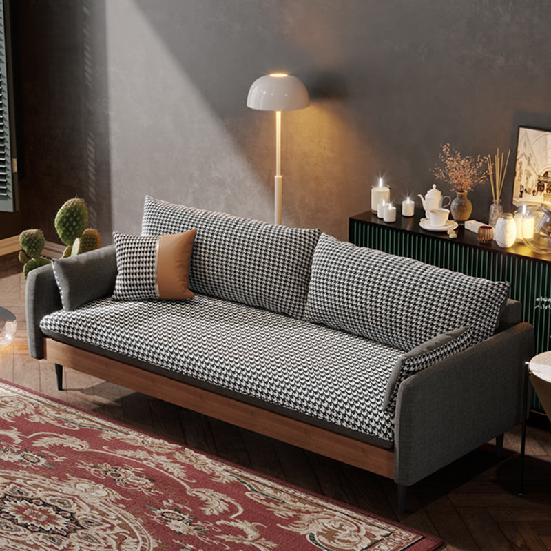 29.9" H Contemporary Linen Blend Square Arm Sofa for Living Room Clearhalo 'furn' 'furn_sofas' 'Furniture' 'Living Room Furniture' 'Sofa' 'sofas' 6055992
