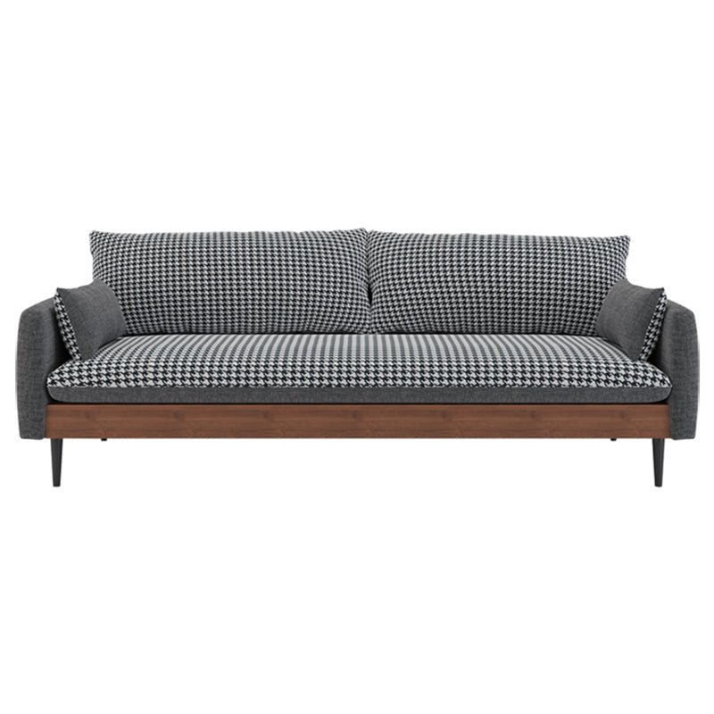 29.9" H Contemporary Linen Blend Square Arm Sofa for Living Room Clearhalo 'furn' 'furn_sofas' 'Furniture' 'Living Room Furniture' 'Sofa' 'sofas' 6055993