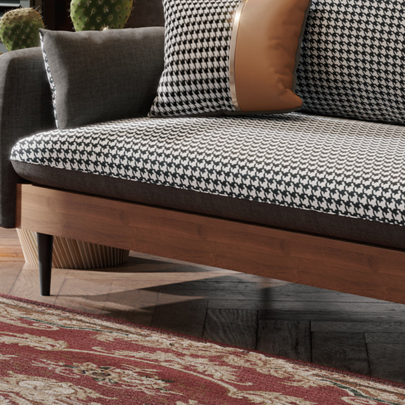 29.9" H Contemporary Linen Blend Square Arm Sofa for Living Room Clearhalo 'furn' 'furn_sofas' 'Furniture' 'Living Room Furniture' 'Sofa' 'sofas' 6055995
