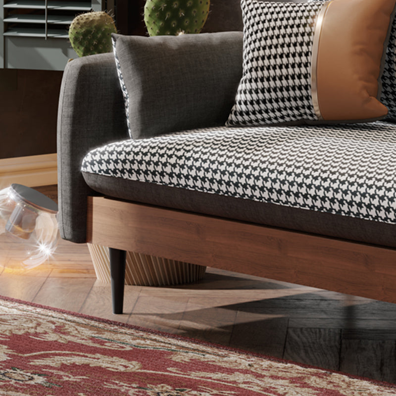 29.9" H Contemporary Linen Blend Square Arm Sofa for Living Room Clearhalo 'furn' 'furn_sofas' 'Furniture' 'Living Room Furniture' 'Sofa' 'sofas' 6055996