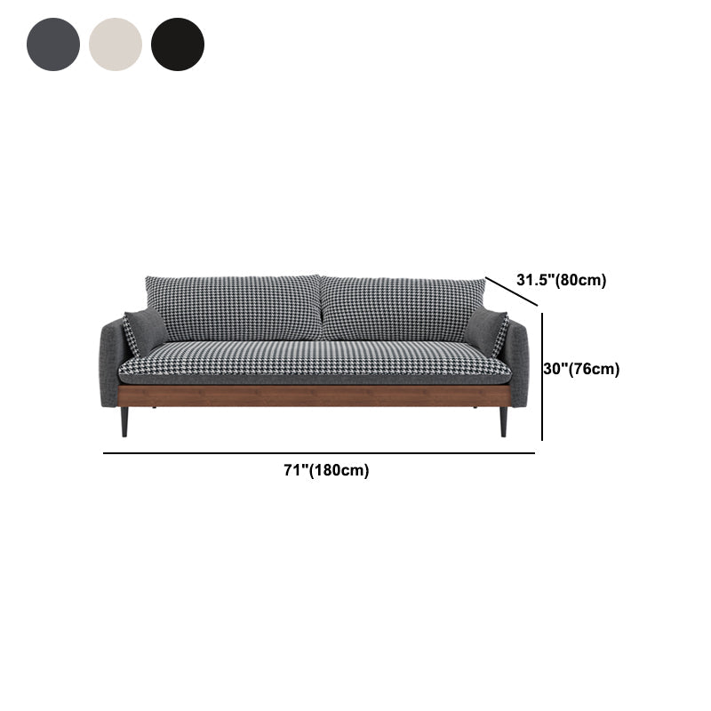 29.9" H Contemporary Linen Blend Square Arm Sofa for Living Room Clearhalo 'furn' 'furn_sofas' 'Furniture' 'Living Room Furniture' 'Sofa' 'sofas' 6055999
