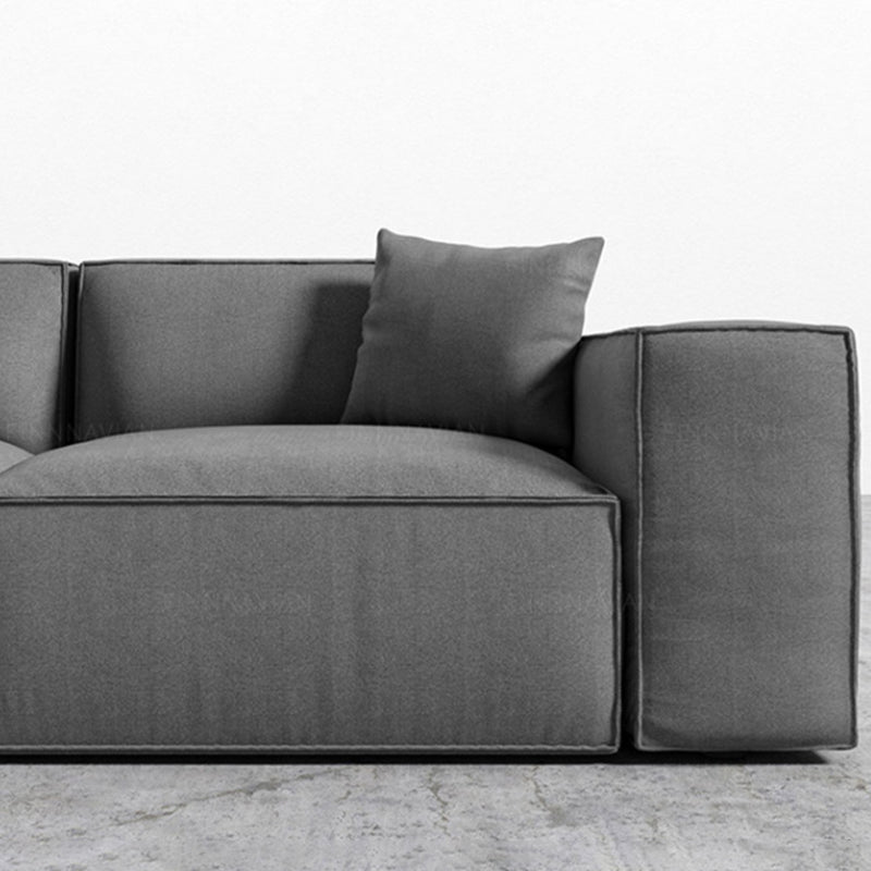 Divano sezionale a braccio quadrato divano e chaise da 4 posti con 4 cuscini