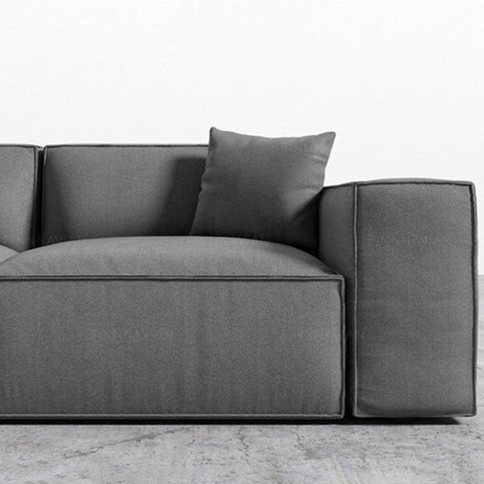 Divano sezionale a braccio quadrato divano e chaise da 4 posti con 4 cuscini