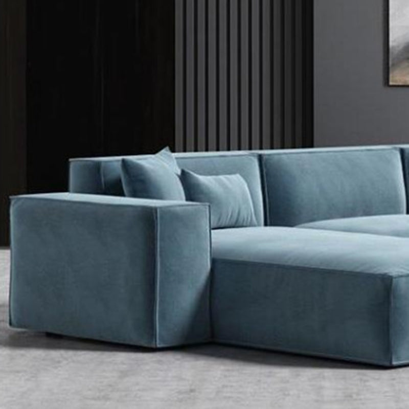 Divano sezionale a braccio quadrato divano e chaise da 4 posti con 4 cuscini