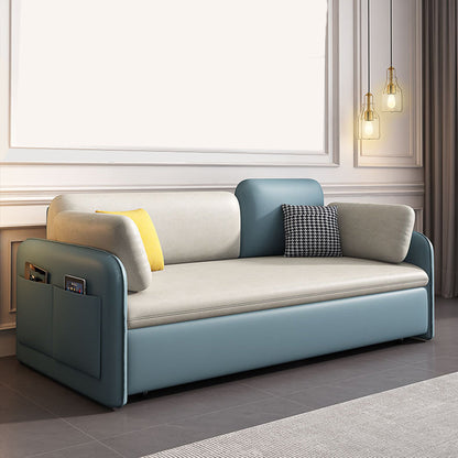 33.46 "H HEPAUX CONtemporain en cuir carré de carré avec rangement