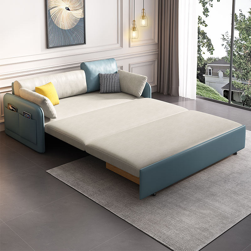 33.46 "H HEPAUX CONtemporain en cuir carré de carré avec rangement