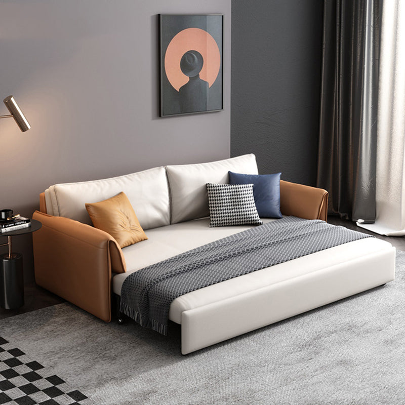 Pilo-coussin en faux cuir contemporain canapé-lit pour le salon