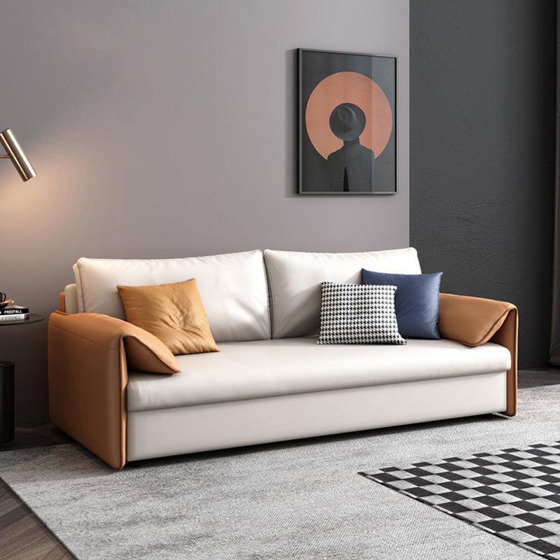 Pilo-coussin en faux cuir contemporain canapé-lit pour le salon