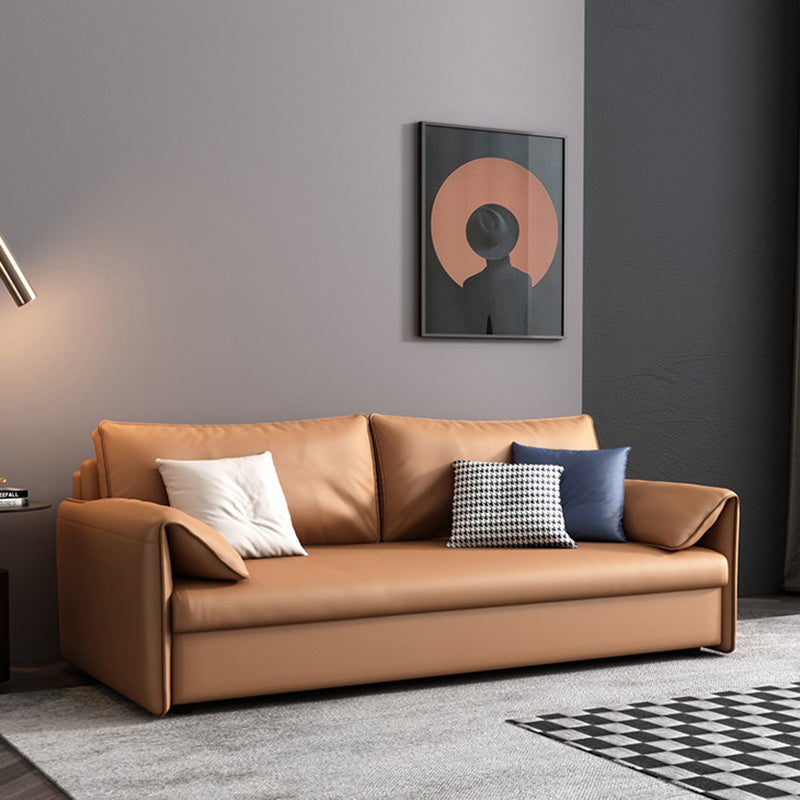 Pilo-coussin en faux cuir contemporain canapé-lit pour le salon