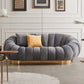 29.5" H Modern Sewn Pillow Back Slope Arm Loveseat for Living Room Dark Gray Clearhalo 'furn' 'furn_sofas' 'Furniture' 'Living Room Furniture' 'Sofa' 'sofas' 6056080