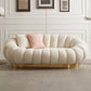 29.5" H Modern Sewn Pillow Back Slope Arm Loveseat for Living Room White Clearhalo 'furn' 'furn_sofas' 'Furniture' 'Living Room Furniture' 'Sofa' 'sofas' 6056087