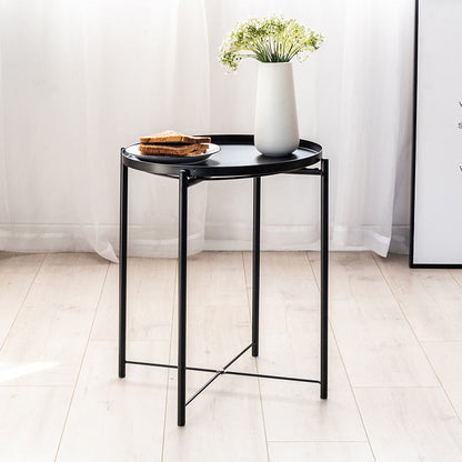 Tavolo da gamba a croce superiore del vassoio tavolino rotondo contemporaneo