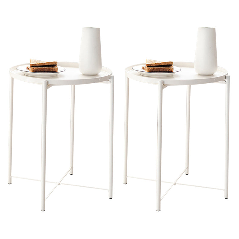 Tavolo da gamba a croce superiore del vassoio tavolino rotondo contemporaneo