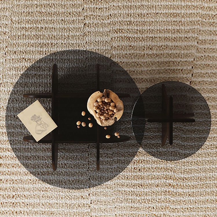 Contemporary Style Side End Table Solid Wood Sofa Side Accent Table Round Side End Table