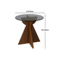 Contemporary Style Side End Table Solid Wood Sofa Side Accent Table Round Side End Table