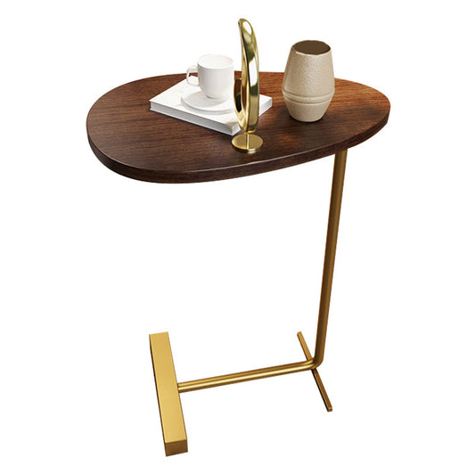 Tavolino laterale di metallo c modernistico c con cima a marmo