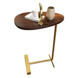 Mesa geométrica de mesa lateral modernista C de metal C con tapa de mármol