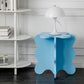 Contemporary Geometric Side End Snack Table X-base End Table