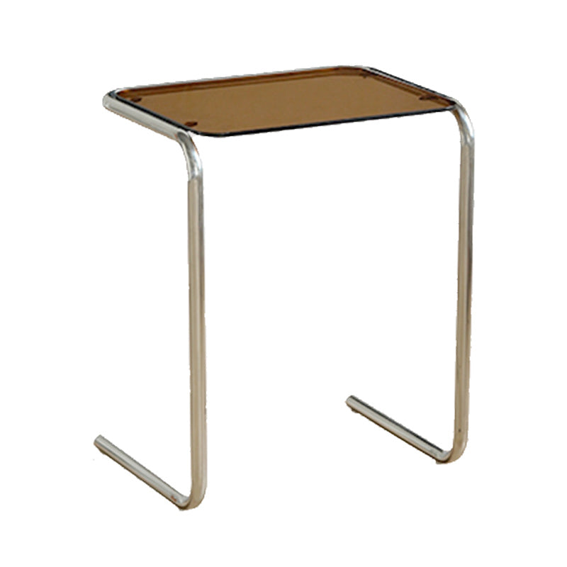 Tavolo da corner in vetro modernistico in vetro in metallo c laterale per soggiorno