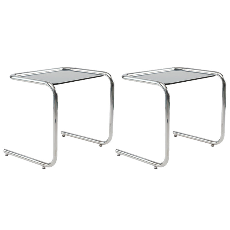 Tavolo da corner in vetro modernistico in vetro in metallo c laterale per soggiorno