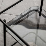 Contemporary Rectangular/Round Side End Table Glass Top Corner Table Clearhalo 'Coffee & Accent Tables' 'End & Side Tables' 'end_side_tables' 'furn' 'furn_end_side_tables' 'Furniture' 'Living Room Furniture' 6056418