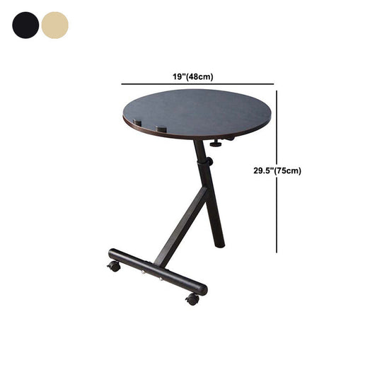 Contemporary Side End Table Round End Slide Table for Living Room