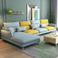 Contemporary Cushions Recessed Arm Living Room Fabric Stationary Sofa Chaise