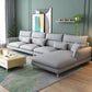 Contemporary Cushions Recessed Arm Living Room Fabric Stationary Sofa Chaise