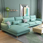 Contemporary Cushions Recessed Arm Living Room Fabric Stationary Sofa Chaise