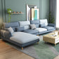 Contemporary Cushions Recessed Arm Living Room Fabric Stationary Sofa Chaise