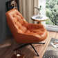 Genuine Leather Armless Chair 30.51" Wide Accent Chair with Tufted Back