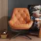 Genuine Leather Armless Chair 30.51" Wide Accent Chair with Tufted Back