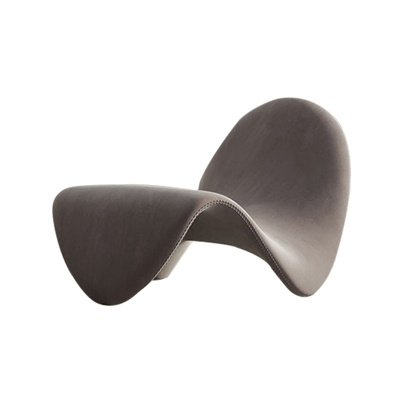 37.79" Wide Armless Chair Tongue Shape Chair with Fixed Backed Grey 1 Piece Clearhalo 'Accent Chairs' 'accent_chairs' 'Chairs & Seating' 'furn' 'furn_accent_chairs' 'Furniture' 'Living Room Furniture' 6056548