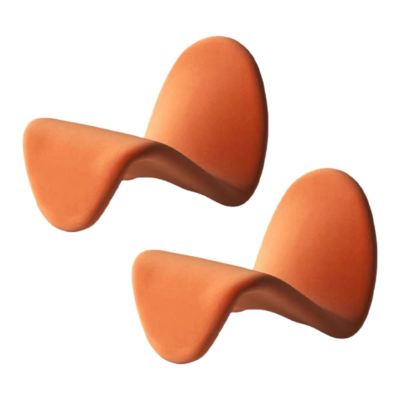 37.79" Wide Armless Chair Tongue Shape Chair with Fixed Backed Orange 2 Piece Set Clearhalo 'Accent Chairs' 'accent_chairs' 'Chairs & Seating' 'furn' 'furn_accent_chairs' 'Furniture' 'Living Room Furniture' 6056553