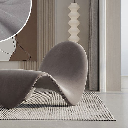 37.79" Wide Armless Chair Tongue Shape Chair with Fixed Backed Clearhalo 'Accent Chairs' 'accent_chairs' 'Chairs & Seating' 'furn' 'furn_accent_chairs' 'Furniture' 'Living Room Furniture' 6056559