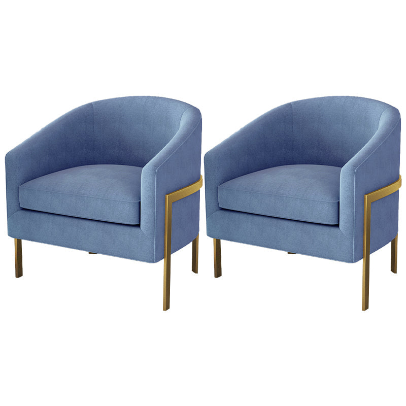 Linen Barrel Chair 23.62" Wide Arms Included Chair with Basic Four Leg