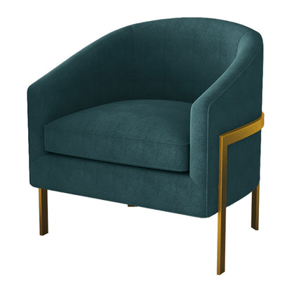 Linen Barrel Chair 23.62" Wide Arms Included Chair with Basic Four Leg