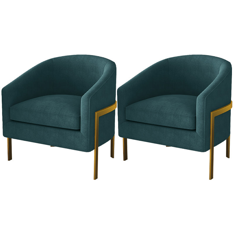 Linen Barrel Chair 23.62" Wide Arms Included Chair with Basic Four Leg