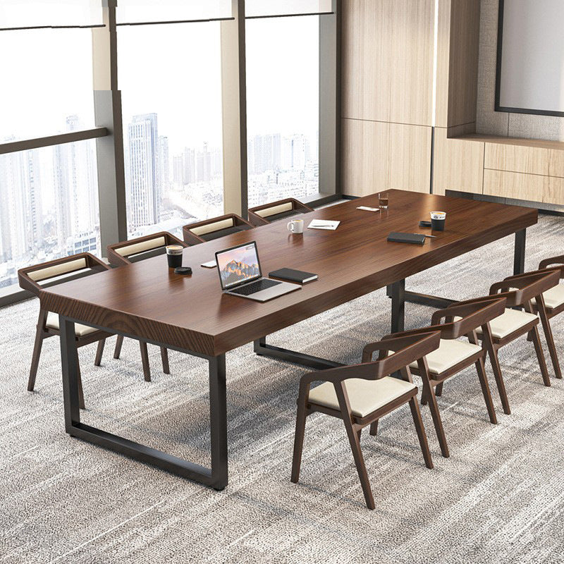 Pine Solid Wood Dining Table Rectangle Dining Table for Kitchen 126"L x 47.2"W x 29.5"H Without Chairs Clearhalo 'Dining Tables & Seating' 'Dining Tables' 'dining_table' 'furn' 'furn_dining_table' 'Furniture' 'Kitchen & Dining Furniture' 6056586