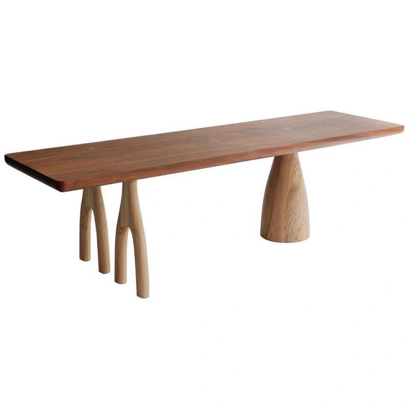Rectangular Solid Wood Dining Table Modern Brown Furniture with Tripod Base for Home Use Without Chairs Clearhalo 'Dining Tables & Seating' 'Dining Tables' 'dining_table' 'furn' 'furn_dining_table' 'Furniture' 'Kitchen & Dining Furniture' 6056628