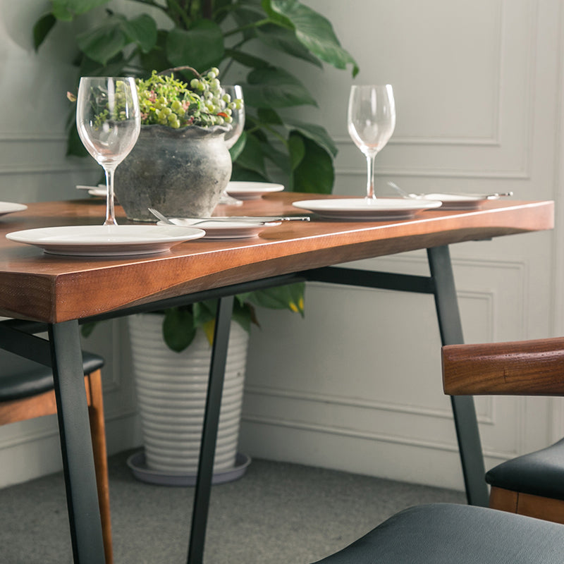 Rechteck Esstisch Kiefer Massivholz Esstisch mit Schlittenbasis